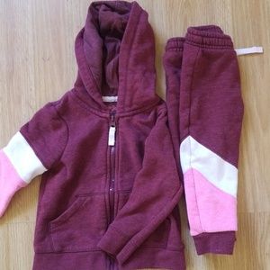 Maroon girls 2pc hoodie sweatsuit tracksuit